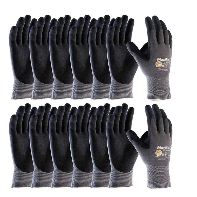 Maxiflex Ultimate 34874 Foam Nitrile Palm Coated Work Gloves - Unbeatable Grip & Abrasion Resistance - Multiple Applications Safety Gloves