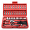 46 Pieces 1/4 Inch Drive Socket Ratchet Wrench Set, with Bit Socket Set Metric and Extension Bar for Auto Repairing and Household, with Storage Case