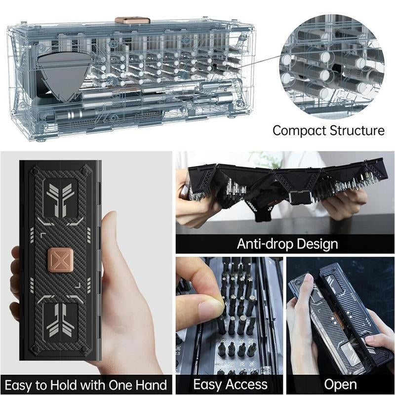 180 in 1 Manual Screwdriver Set, Precision Screwdriver with Pick-Up Screwdriver Bits & Quintic-Fold Case, Multi-Purpose Tool Kit, Magnetic Repair Tool for Iphone Laptop PC Tablet Watch, Gift Sets for Men