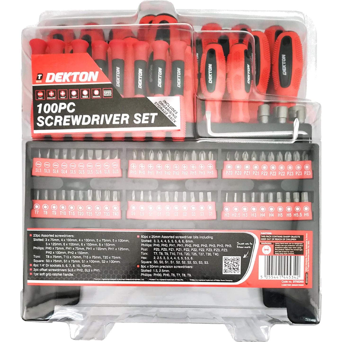 50 or 100Pc Dekton Screwdriver Set Home DIY Tool Kit Repair Precision Hand Tools