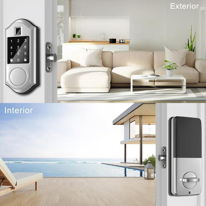 EUERTE Smart Deadbolt, Smart Door Lock, Fingerprint Door Lock, Door Lock with App Control Great for Bedrooms, Apartments Offices, Hotels