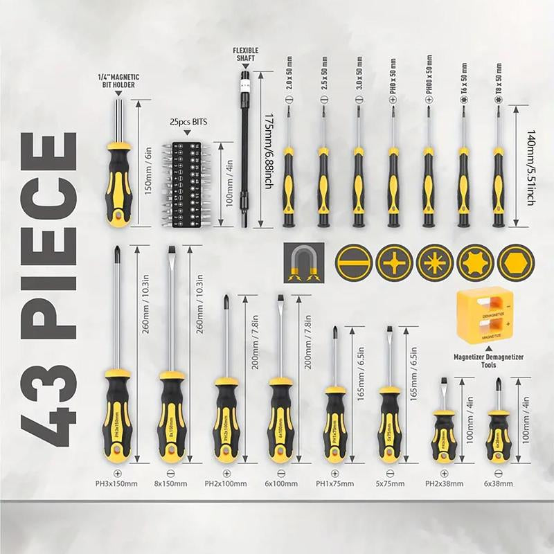 Precision Screwdriver Set, Magnetic Screwdrivers Set with Case, Precision Screwdriver Rod Set, Professional Durable Repair Tools Kit