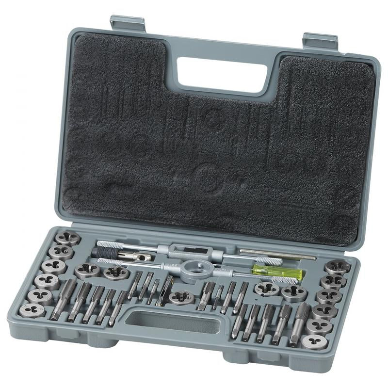 VEVOR Tap and Die Set, 110-Piece Include Metric Size M2 to M18, Bearing Steel Taps and Dies, Essential Threading Tool for Cutting External Internal Threads, with Complete Accessories and Storage Case