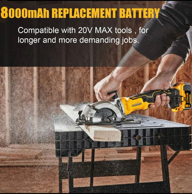 8-Pack 20V Max XR 8.0Ah Lithium-Ion Battery Pack by Dewalt DCB200 for 20V Tools - High Capacity and Exceptional Compatibility