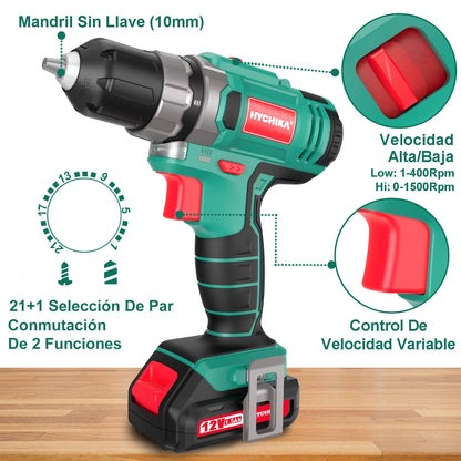 12V Cordless Screwdriver with Drills Set for Drilling Metal Wood Plastic Tighten the Screw Electric Drill Power Tools