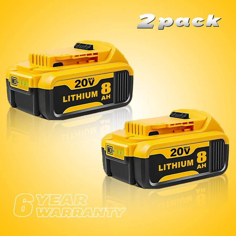 4-Pack 20V Max XR 8.0Ah Lithiumlon Battery Pack by Dewalt Dcb200For 20V Tools - High Capacity Andexceptional Compatibility