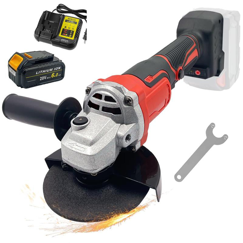 (With or without Battery)Cordless Angle Grinder for Milwaukee 18V Battery, Angle Grinder with 11000 RPM Brushless Motor, 3 Variable Speeds Grinders for Cutting, Griding, Polishing.(Tool Only)