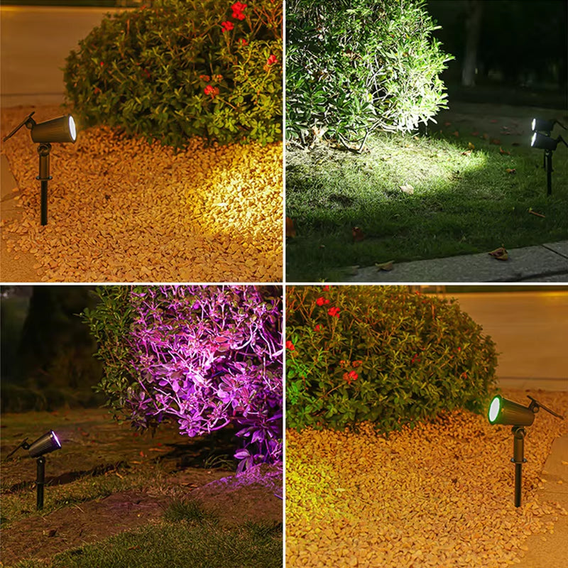 9Leds Solar Spotlights, Outdoor Light Control, Waterproof Floor Mounted Lawn Lamp,For Landscape,Courtyard,Garden,Tree Decoration