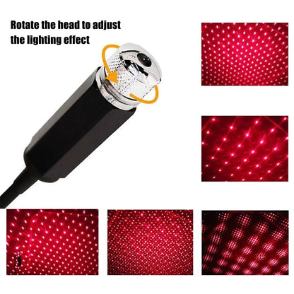 Mini LED Car Roof Star Night Light Projector Atmosphere Galaxy Lamp USB Decorative Adjustable for Auto Roof Room Ceiling Decor