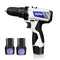 Cordless Drill Screwdriver with Battery, 45Nm Electric Screwdriver, Impact Driver Drill, 2 Speed, Forward & Reverse Setting