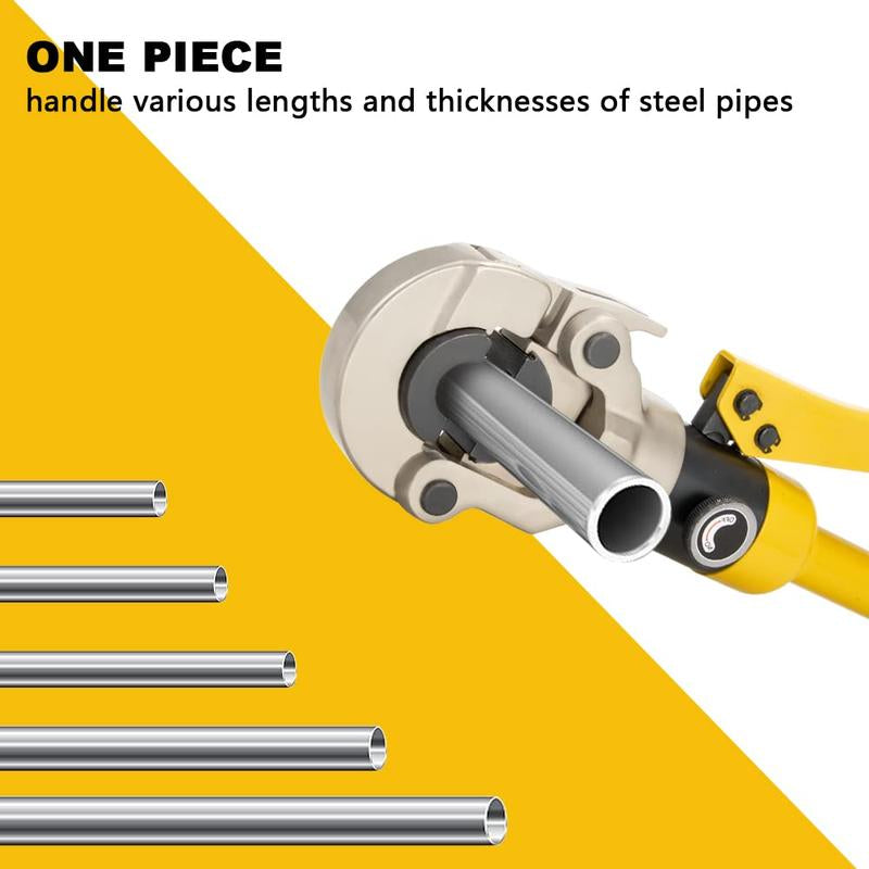 TEENO Hydraulic Copper Tube Crimping Tool,Copper Pipe Fittings Crimping and Plumbing Tool with Crimping Dies Jaw 1/2", 3/4", 1" Copper Wire Pex Tubing