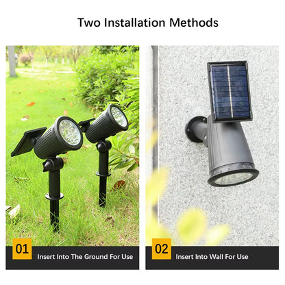 9Leds Solar Spotlights, Outdoor Light Control, Waterproof Floor Mounted Lawn Lamp,For Landscape,Courtyard,Garden,Tree Decoration