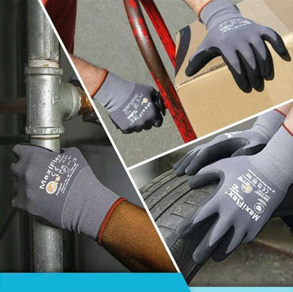 Maxiflex Ultimate 34874 Foam Nitrile Palm Coated Work Gloves - Unbeatable Grip & Abrasion Resistance - Multiple Applications Safety Gloves