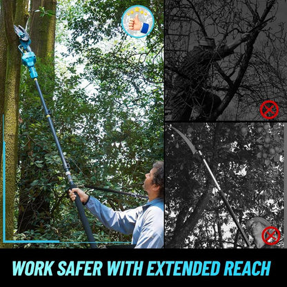 2Pcs High Branch Saws, Telescopic High-Altitude Shears, Electric Brushless Pruning Saws, Extended High Branches, Two Electric and One Electric Garden Pruning Tools