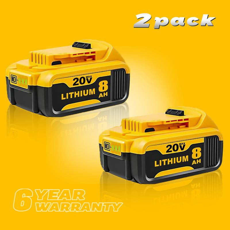 4-Pack 20V Max XR 8.0Ah Lithiumlon Battery Pack by Dewalt Dcb200For 20V Tools - High Capacity Andexceptional Compatibility