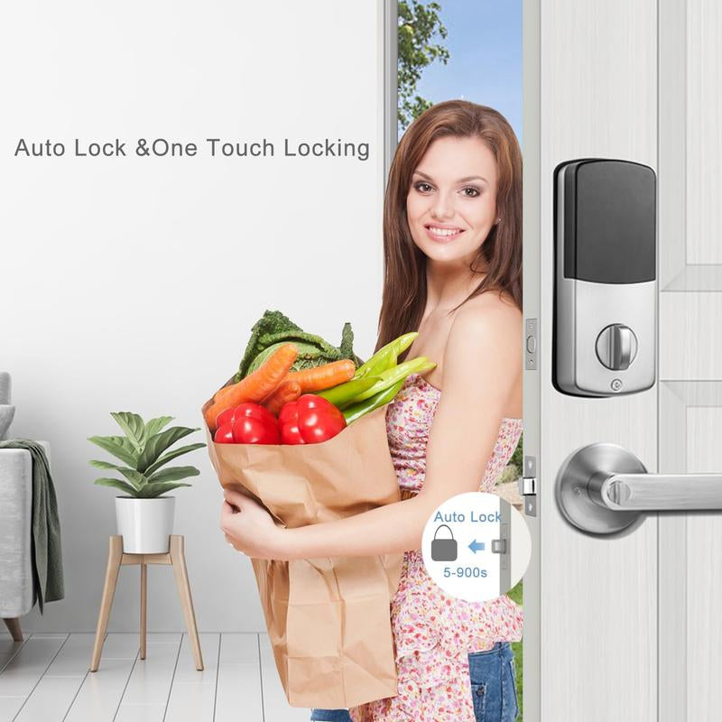 EUERTE Smart Deadbolt, Smart Door Lock, Fingerprint Door Lock, Door Lock with App Control Great for Bedrooms, Apartments Offices, Hotels