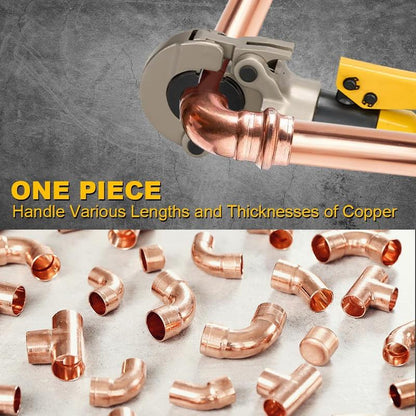 TEENO Hydraulic Copper Tube Crimping Tool,Copper Pipe Fittings Crimping and Plumbing Tool with Crimping Dies Jaw 1/2", 3/4", 1" Copper Wire Pex Tubing